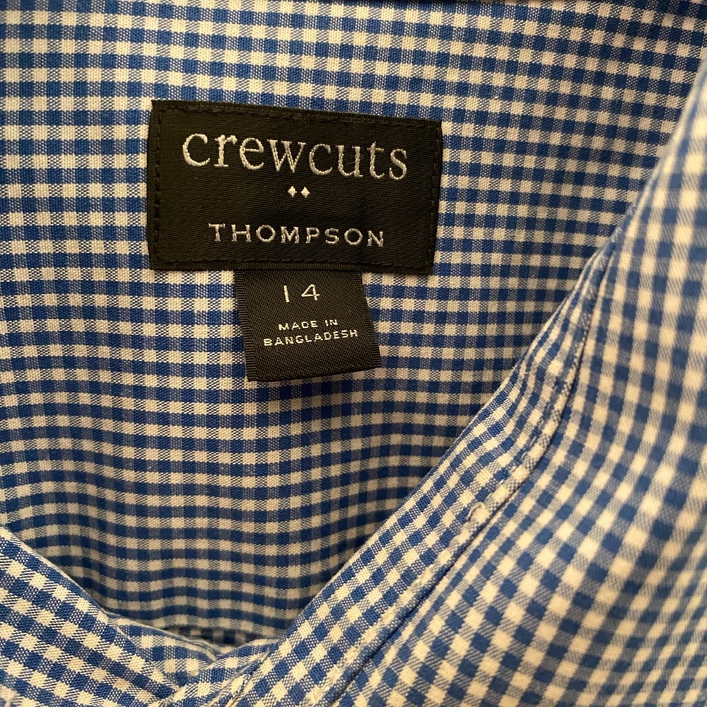 J. Crew Factory Boys' long-sleeve flex Thompson patterned shirt - Size 14 - Picture 5 of 8